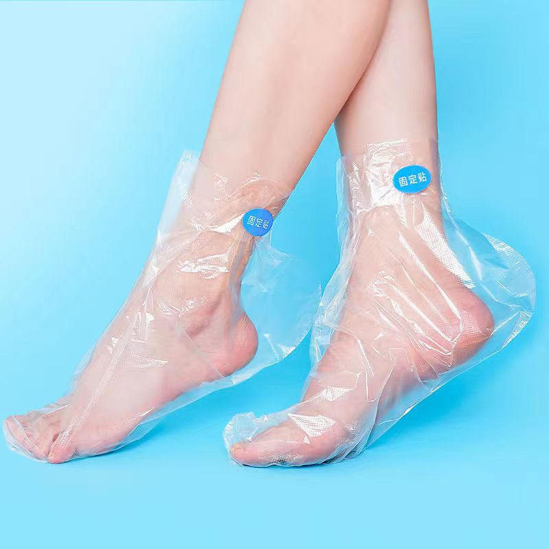 一次性透明脚膜加厚足膜套手膜套100只装保湿家用脚部防干护理