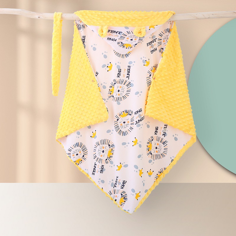 (新疆包邮)婴儿豆豆包被带帽子 包被产房新生儿挡风防风包裹 