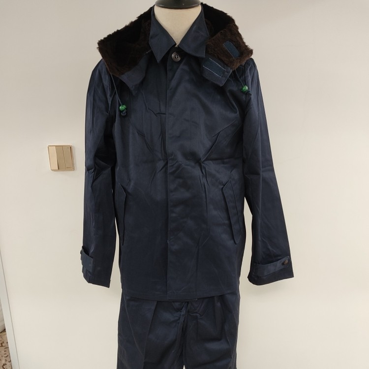 套装藏蓝涤卡面料防寒服外罩上衣裤子工作服结实耐穿