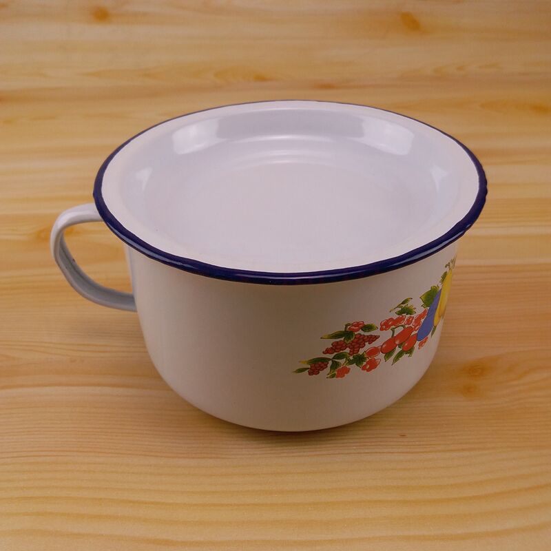 搪瓷缸锅茶缸泡面碗搪瓷制品怀旧带盖杯大号加厚餐杯复古圆形老式