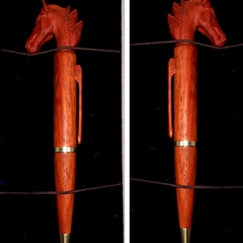 纯手工制作木雕马头笔（签约专用  收藏专用）