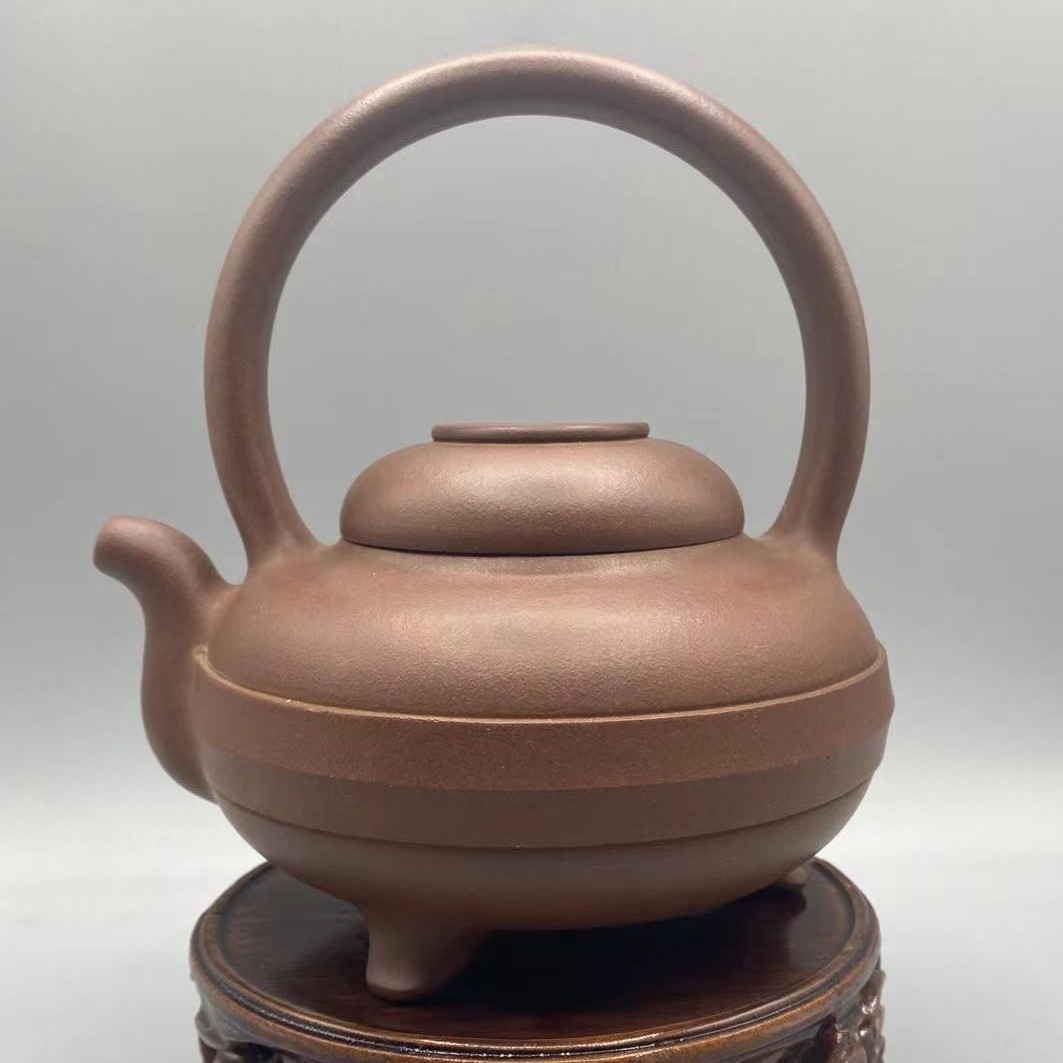 《火与土紫砂》蔡曙斌 原矿底槽清玉带壶 600cc