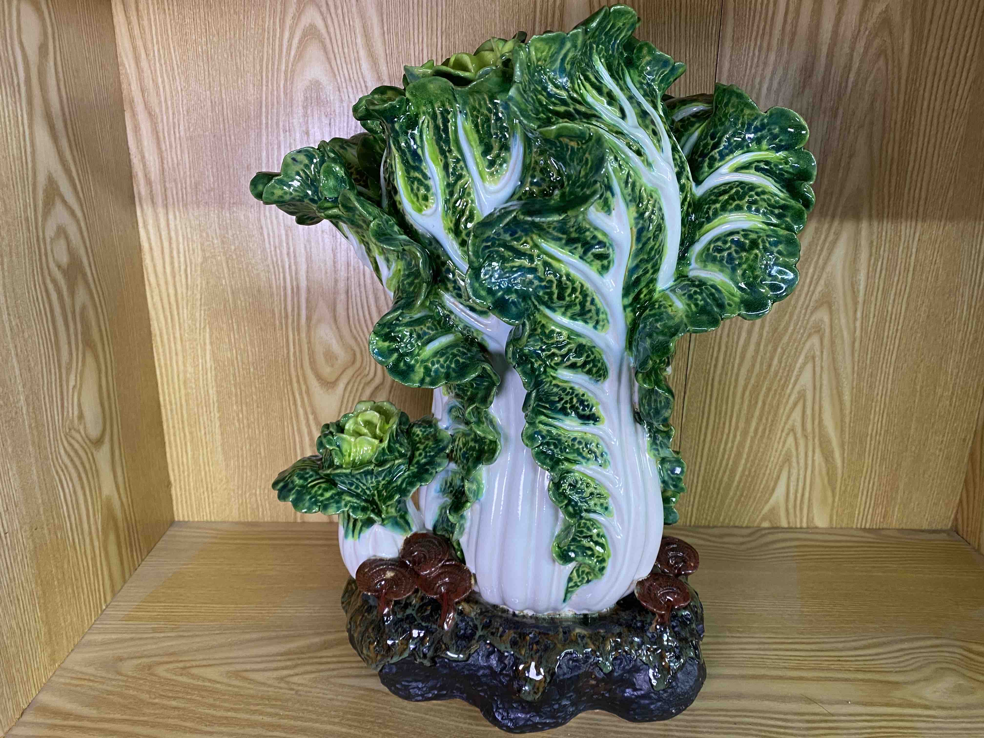 【百方聚财-招财白菜】石湾陶瓷家居摆件 尺寸23✖️18✖️40