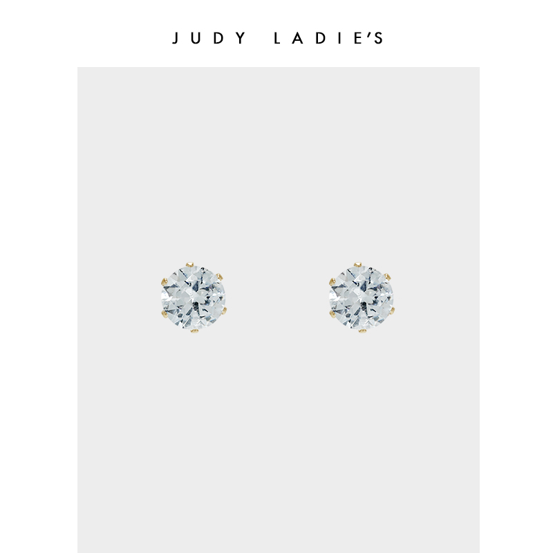 JUDY LADIE'S 钛钢合成锆石耳饰 锆石系列 迷你锆石耳钉女