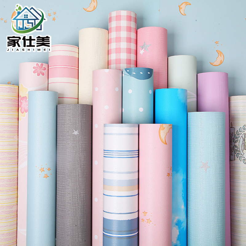 儿童房墙纸自粘卧室温馨贴画装饰房间背景墙防水贴纸小孩房墙贴