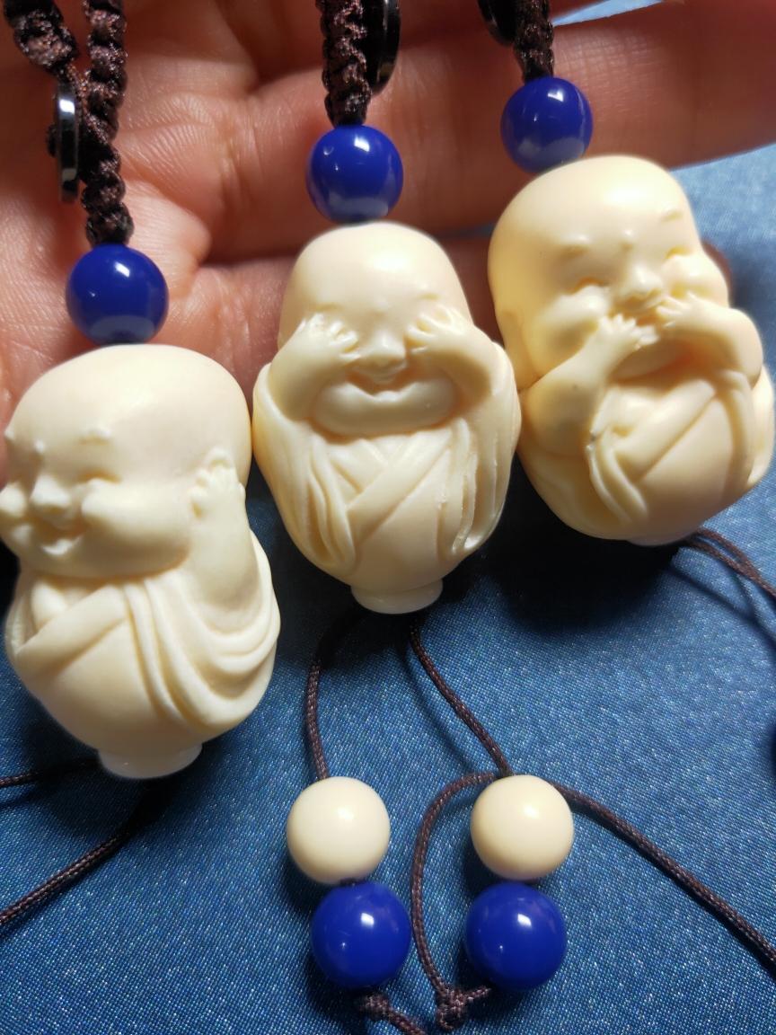 菩提果三不和尚钥匙扣(随机发货）