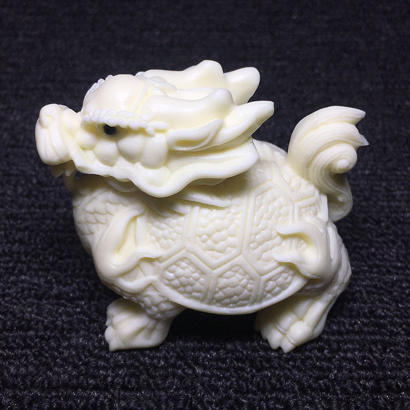 菩提果雕刻霸气龙龟红艺品