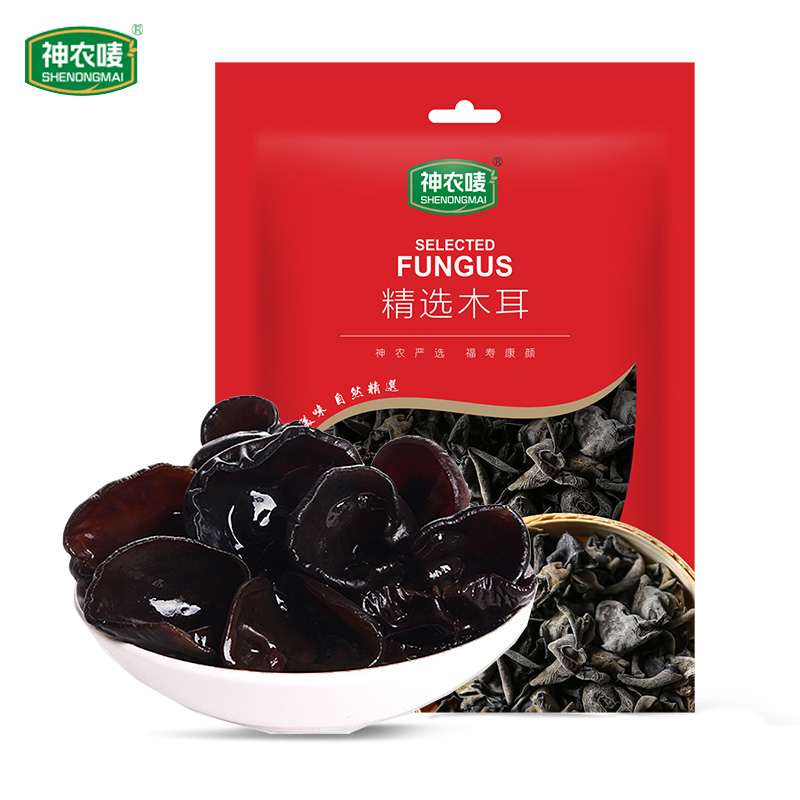 神农唛贵州原生态菌菇黑木耳180g/袋食用菌干货