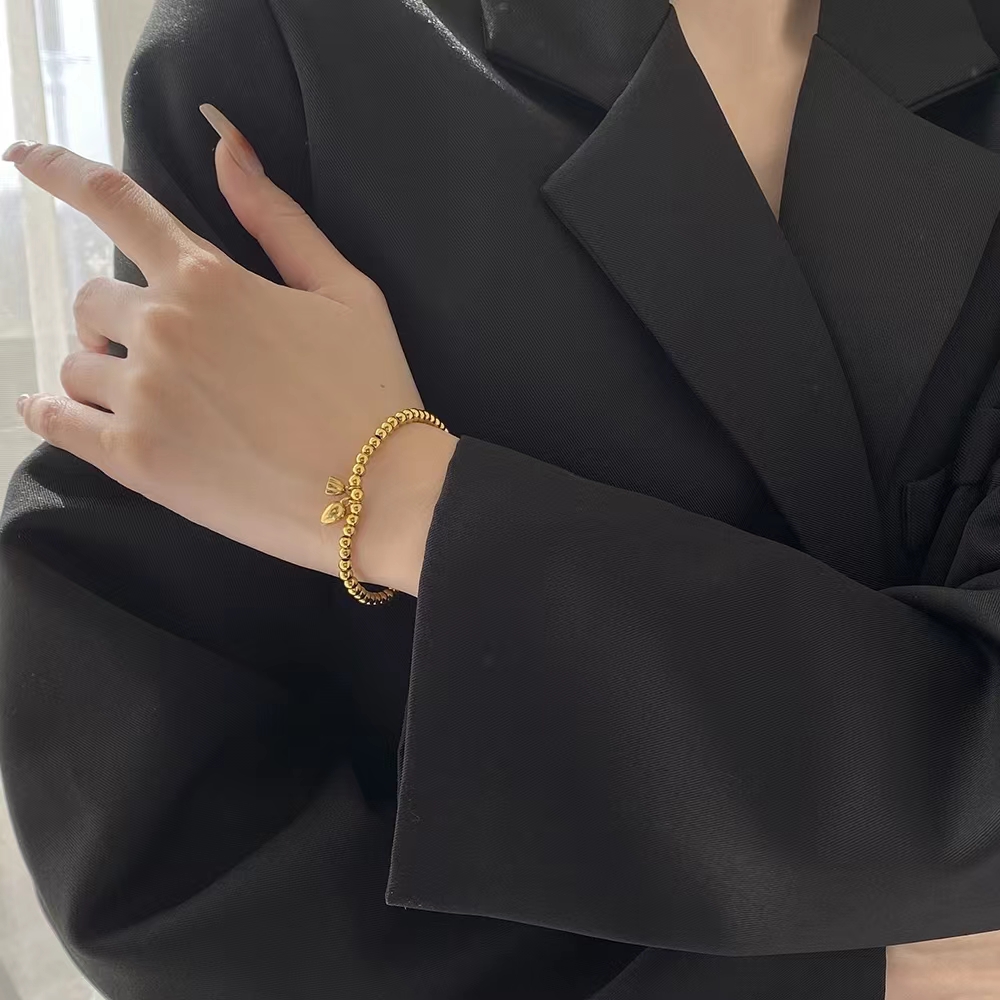 -/卡梵佩 钛钢手链 【撤柜破价】卡梵佩莲蓬圆珠小手链 透明礼盒