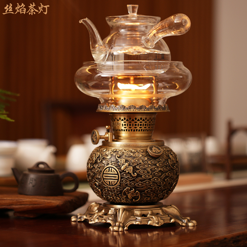 五福临门寓意 空气灯烧水煮茶炉 活火茶灯潮汕功夫茶具 煮茶炉