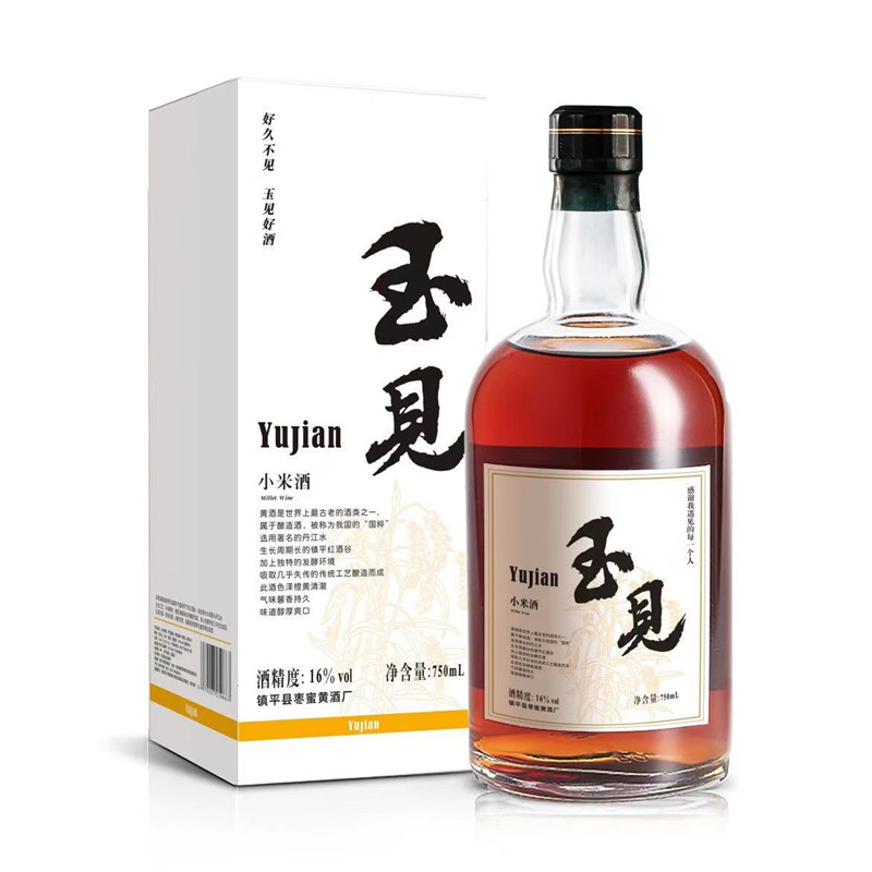 -/玉见小米酒16度750毫升镇平特色传统酿造