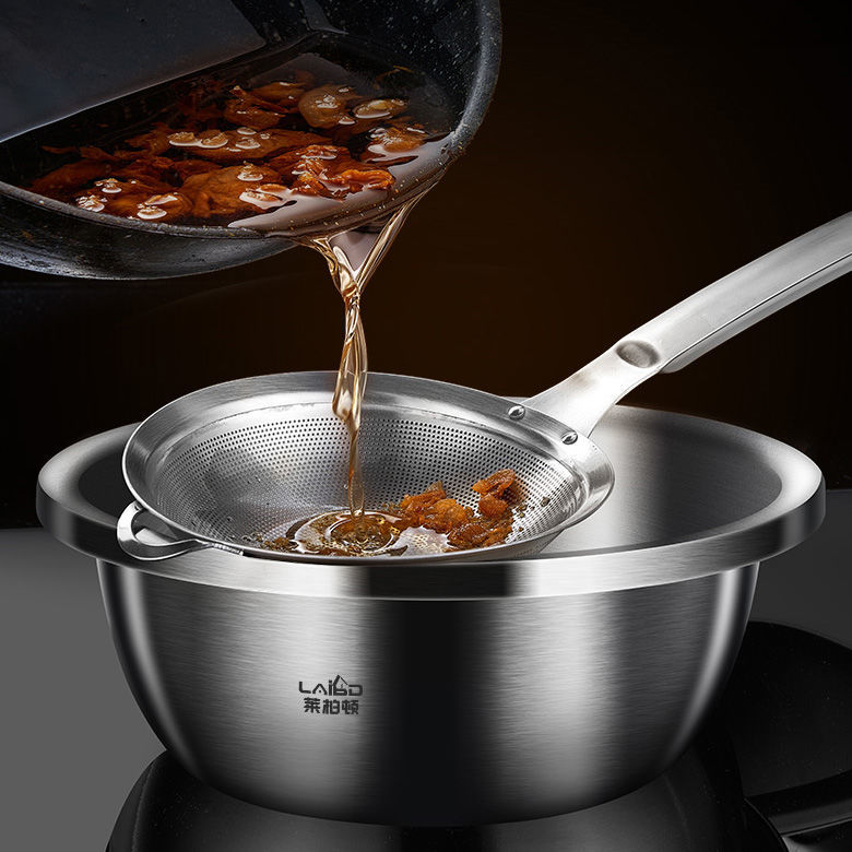 304不锈钢特厚装猪油罐容器油盅厨房放猪油盆带盖大容量储油盆子