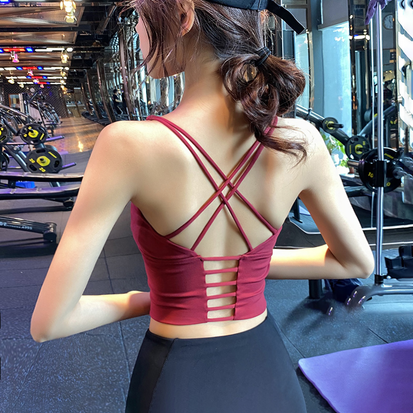 岚纹性感美背运动内衣女外穿防震跑步健身文胸训练防下垂瑜伽背心