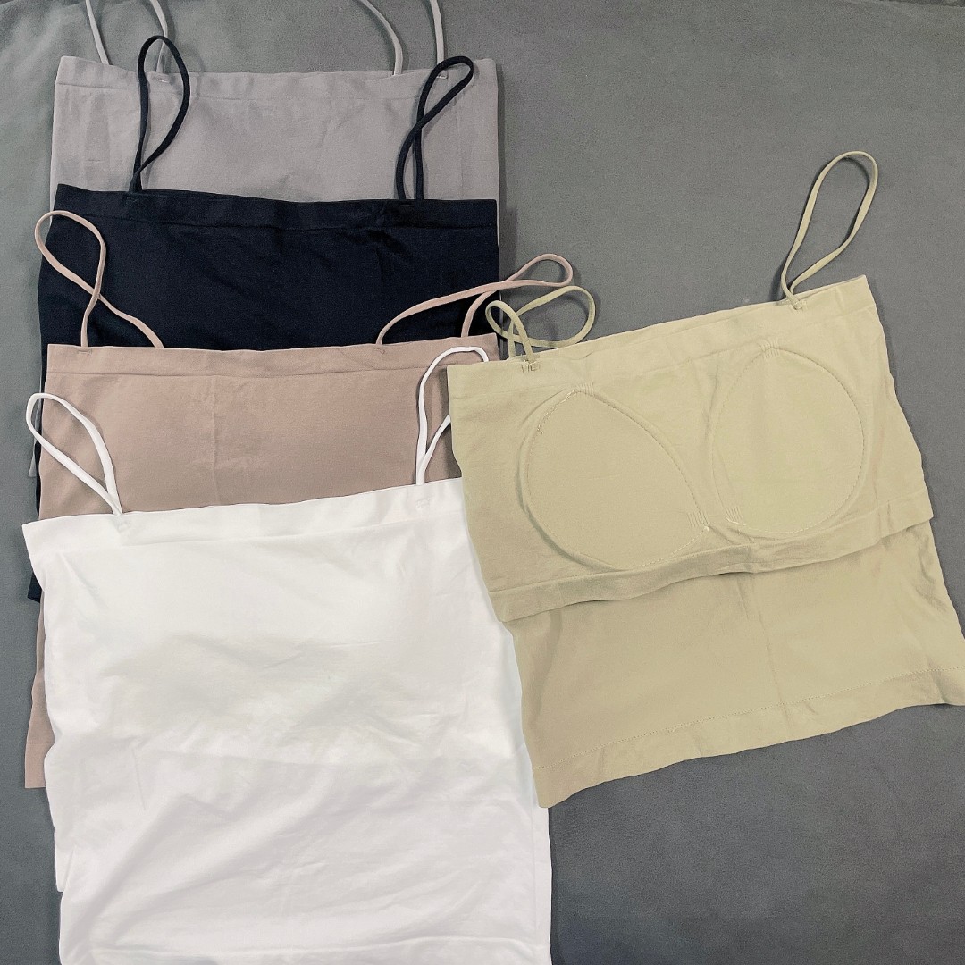 Ginwoody（五色打底）现代民族古典舞练功服上衣吊带形体服带胸垫
