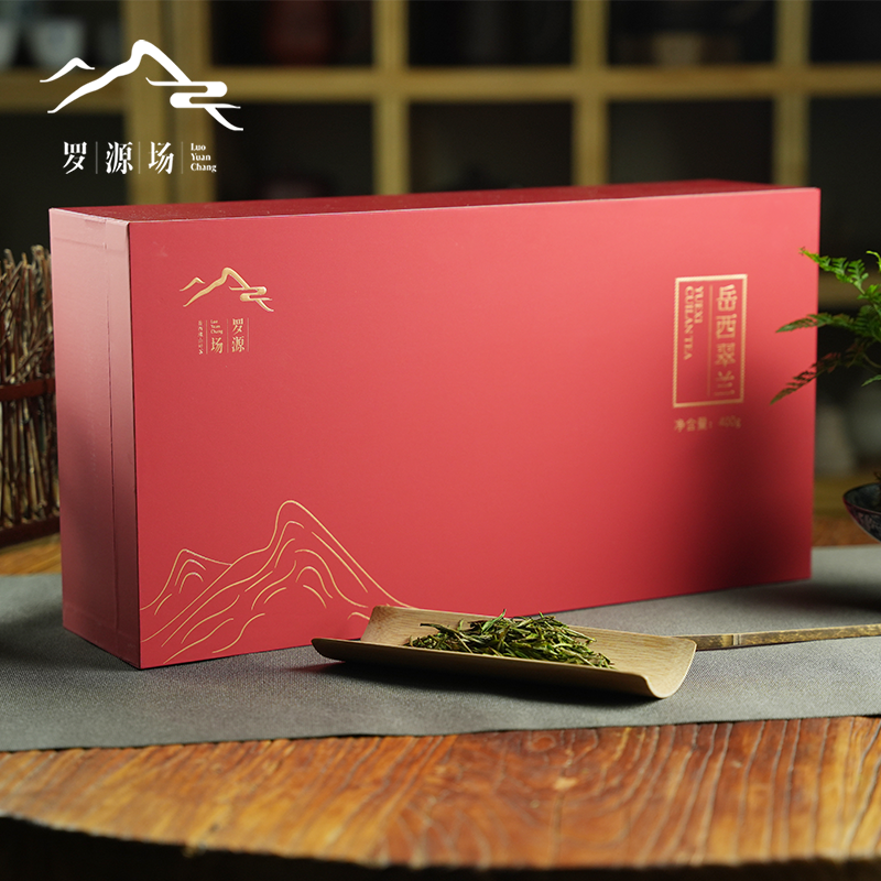 罗源场2025高山级岳西翠兰安徽岳西绿茶400g礼盒装翡冷翠远山红色