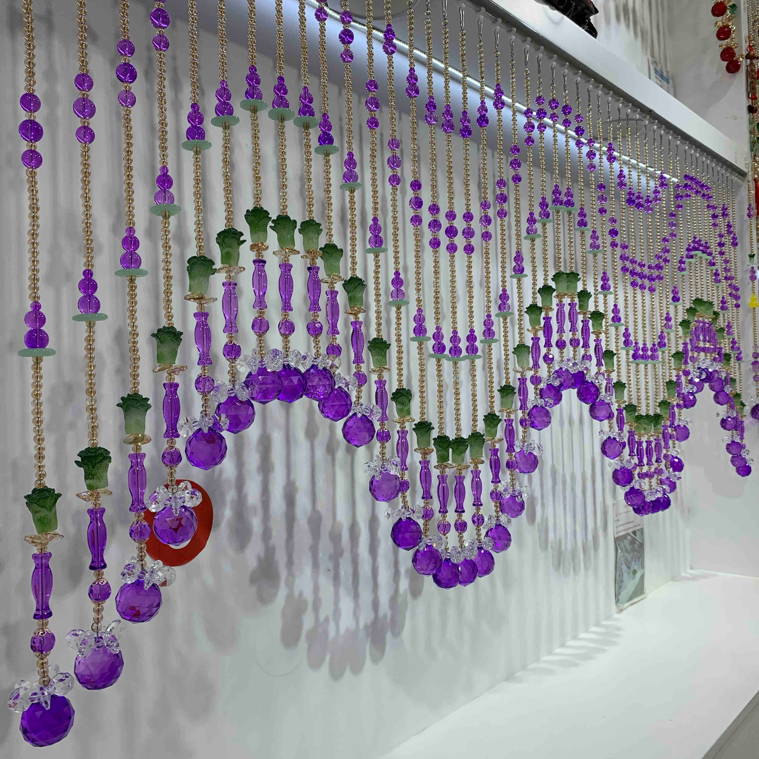 平安如意帘 水晶紫 白菜 葫芦 平安扣  定制款