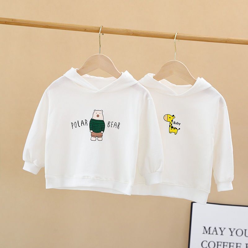 儿童卫衣长袖打底衫连帽男女童装新娟春秋款薄款宽松卡通套头潮