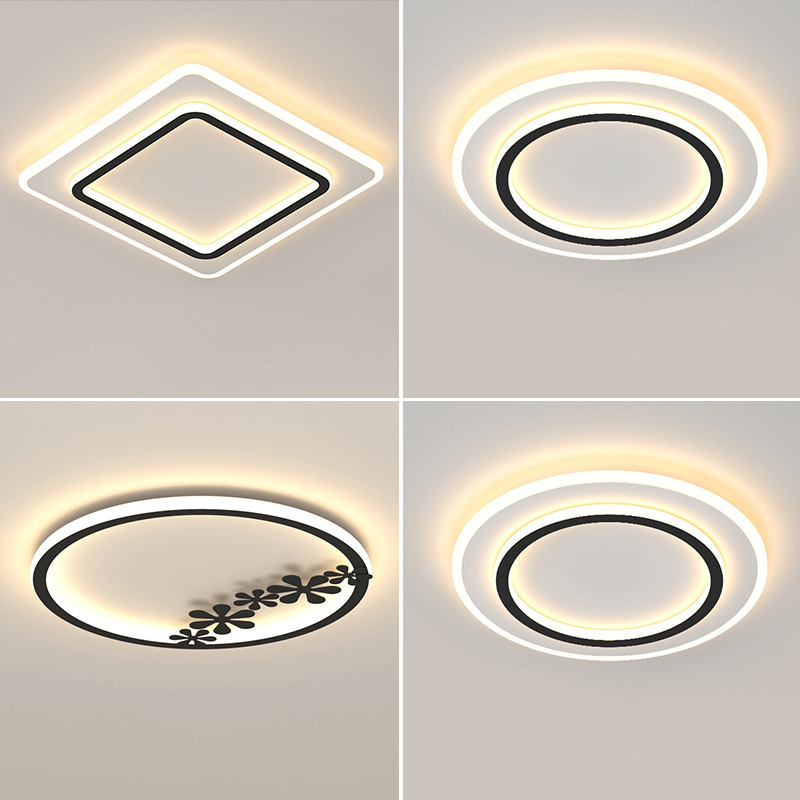 主卧室灯现代简约家用极简ed吸顶灯创意个性灯具遥控无极调光灯