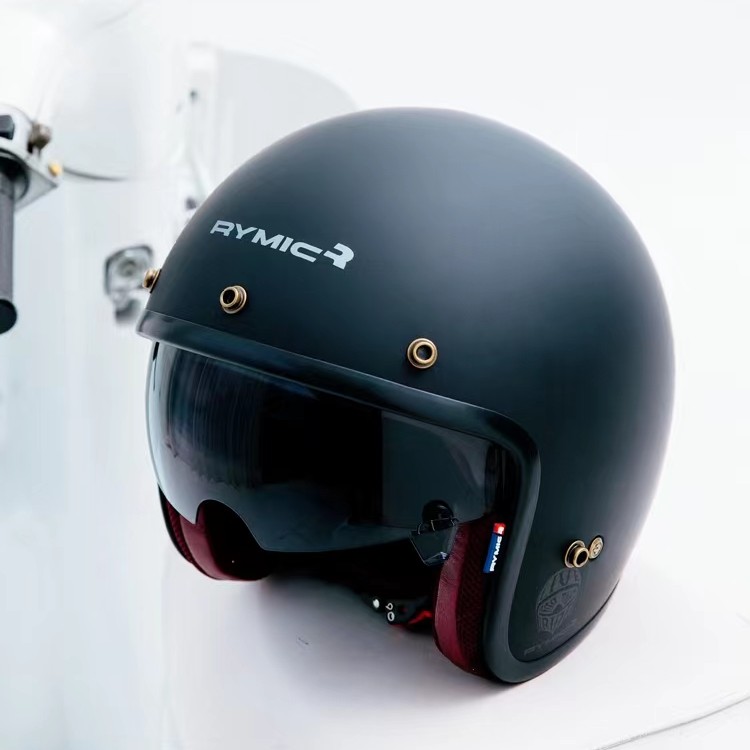 断码捡漏 RYMIC睿觅复古机车头盔3C男女款夏季哈雷摩托车骑行半盔