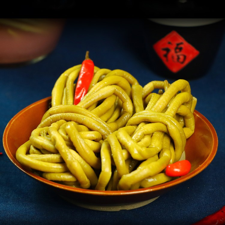 广西老坛酸酸豆角+酒糟酸菜500g
