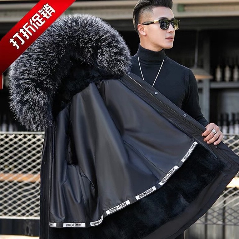 【反季特价】2024派克服冬季连帽男士加绒保暖外套内里可拆卸男装