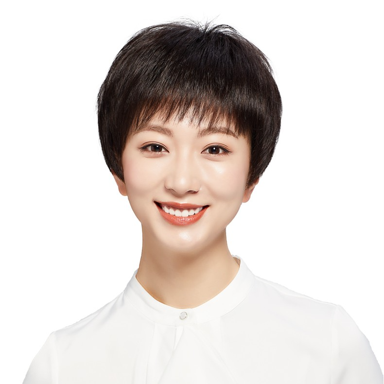 干练【全真人发】女士假发