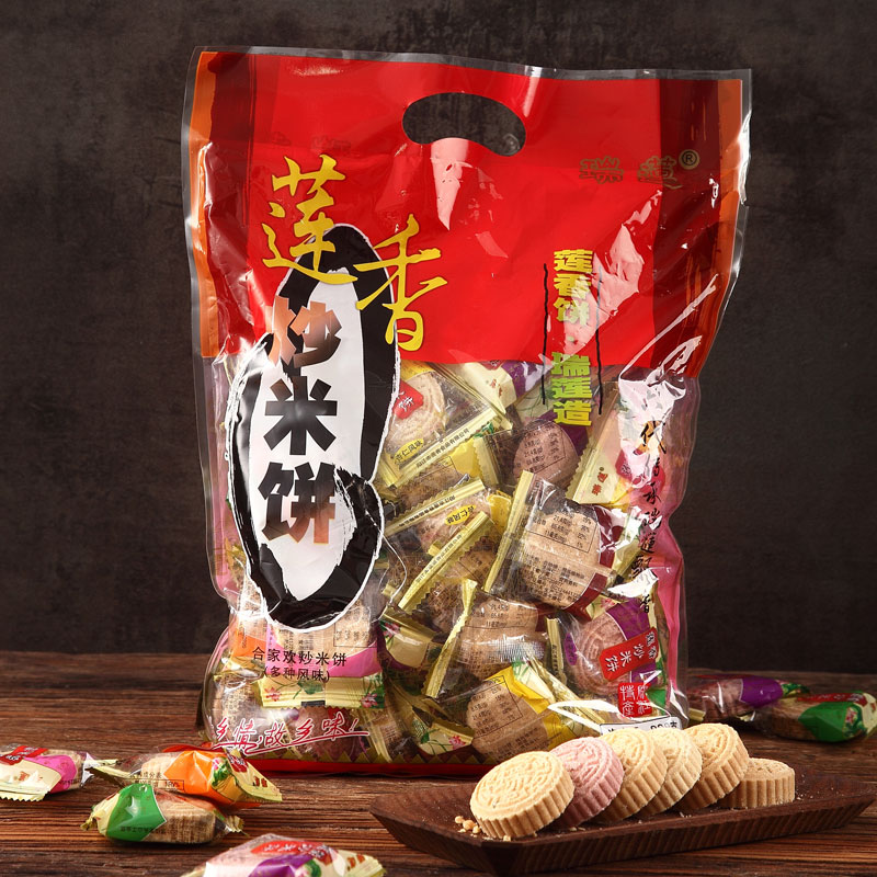 瑞莲808g合家欢混合口味礼品袋装炒米饼(俗称粉酥)古法酥香