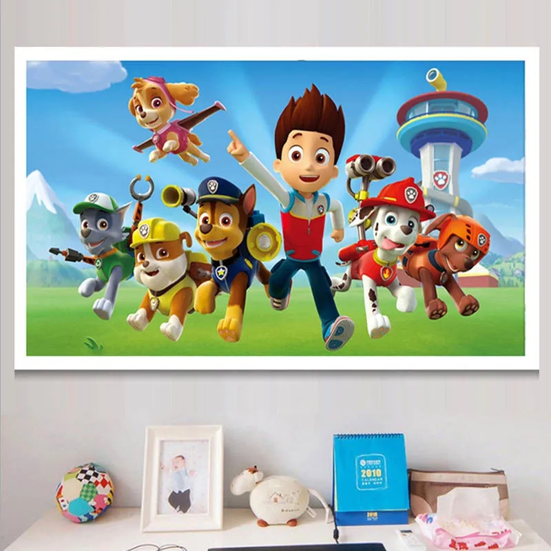 皇室蒙娜丽莎汪汪队十字绣2025新款绣客厅卡通动漫儿童房手工刺绣