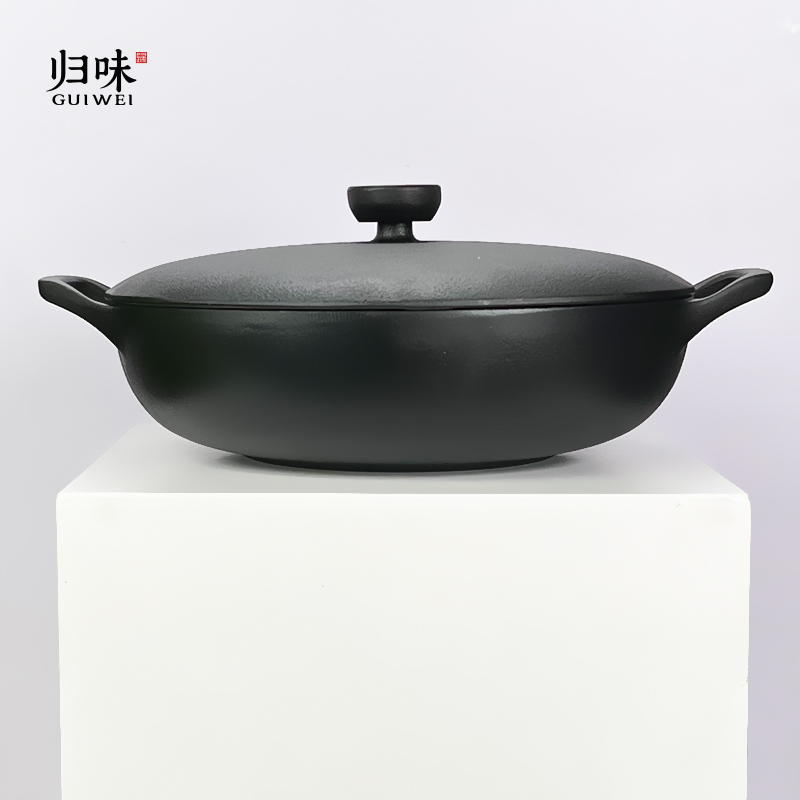 【妈咪锅】归味28cm铸铁锅加厚炒锅焖锅电磁炉燃气灶通用平底锅