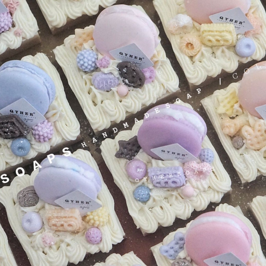 马卡龙方块蛋糕 | 七禾手工皂网红艺术皂沐浴皂生日礼物甜品皂