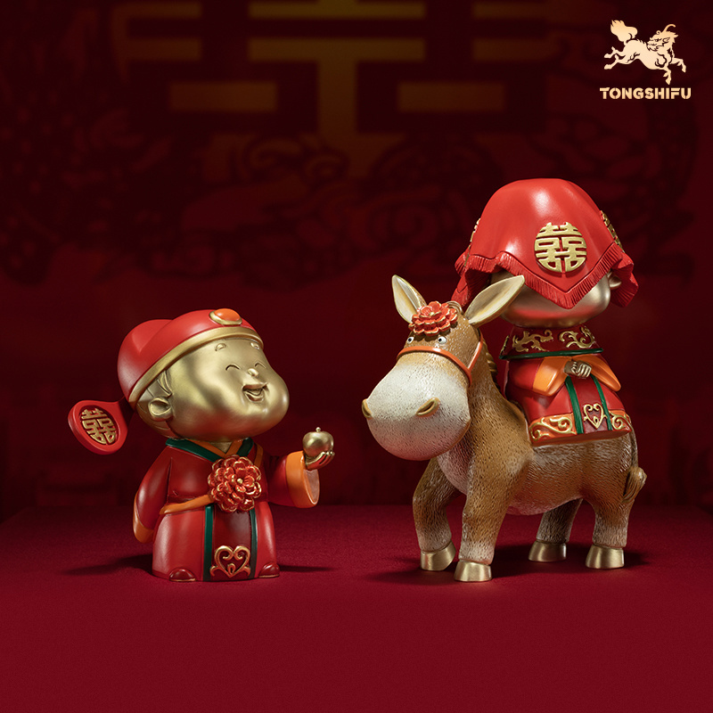 铜师傅 《情投意合》客厅桌面铜摆件 家居装饰品 结婚礼物