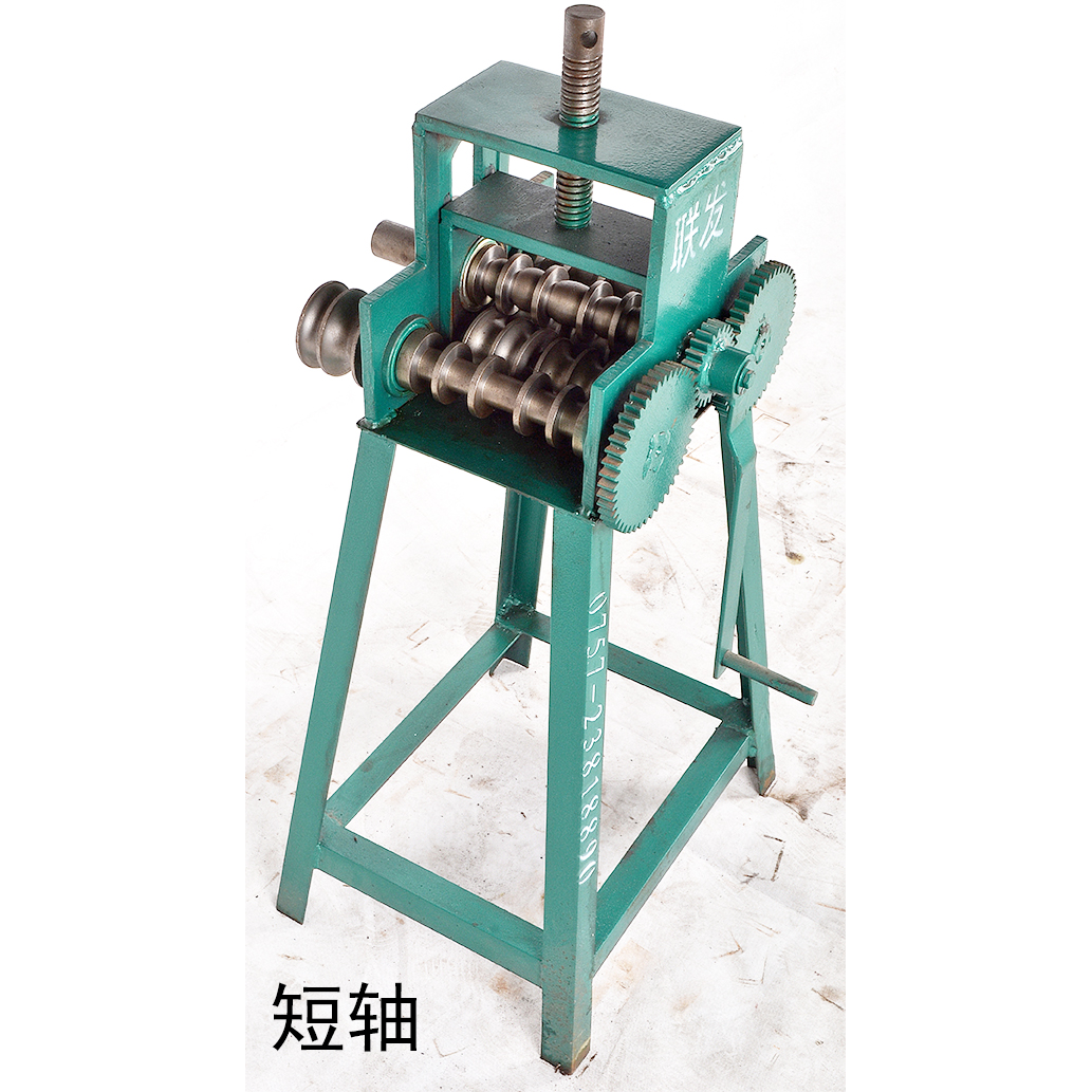 小型简易多功能手动方管圆管弯管机弯圆机滚圆机滚弯机立式弯管机