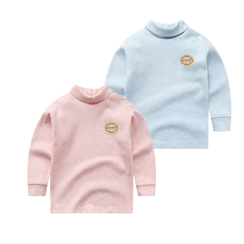 儿童高领秋衣婴儿棉内衣女宝宝秋冬季打底衫睡衣男童棉上衣家居服