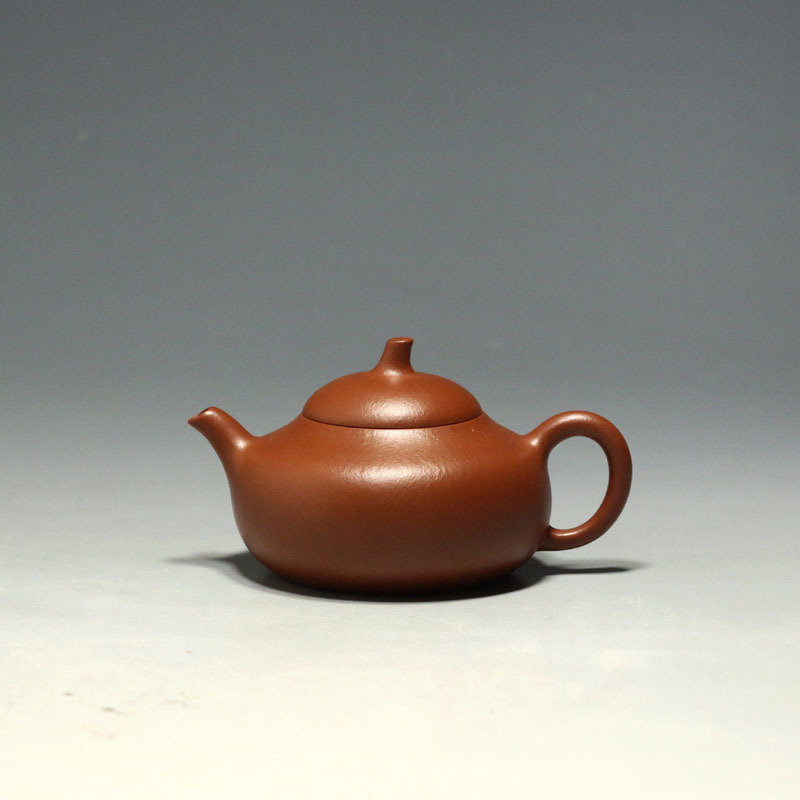 明理茶艺 宜兴紫砂壶 茶壶 杨丽娟 纯全手工朱砂100CC茄段小品壶