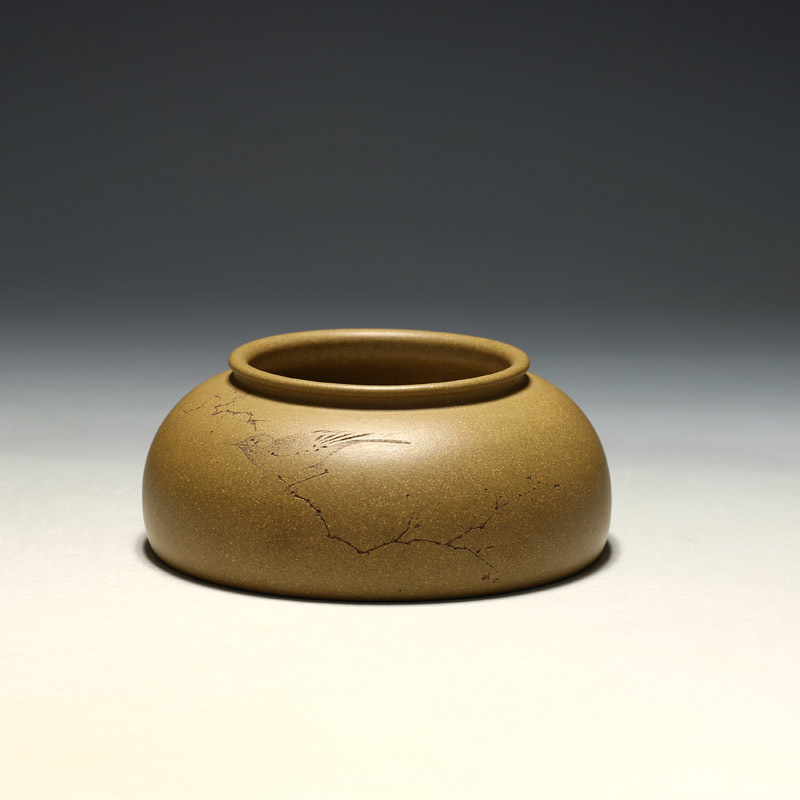 明理茶艺 宜兴紫砂壶 文玩 王翔（祥）（小笔洗 ）真品