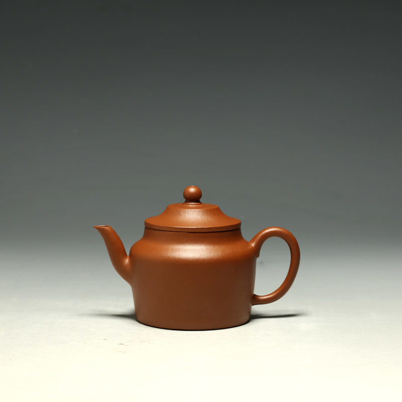 明理茶艺 宜兴紫砂 茶壶 摹古高手董永君 纯全手工 150CC朱泥小品