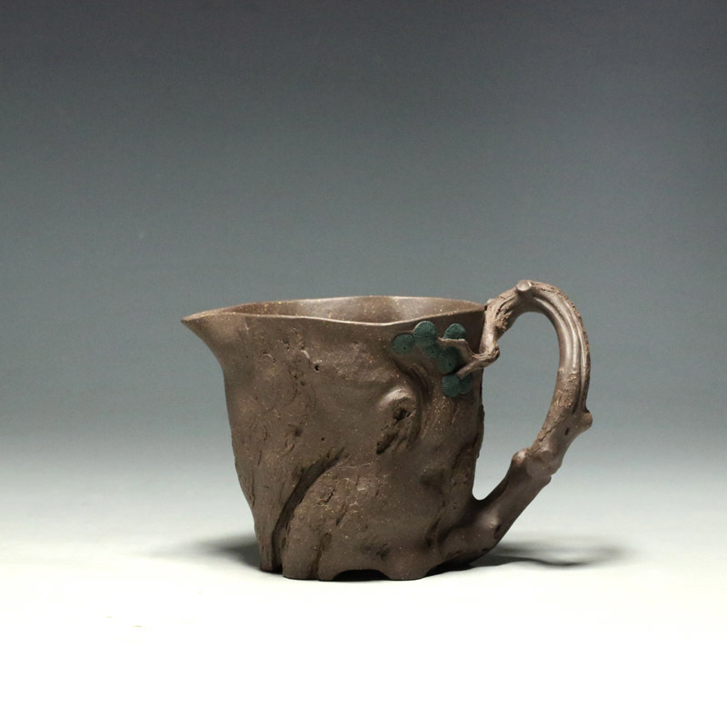 明理茶艺 宜兴紫砂壶 茶壶 郑志贤 纯全手工花器 200CC松桩公道杯