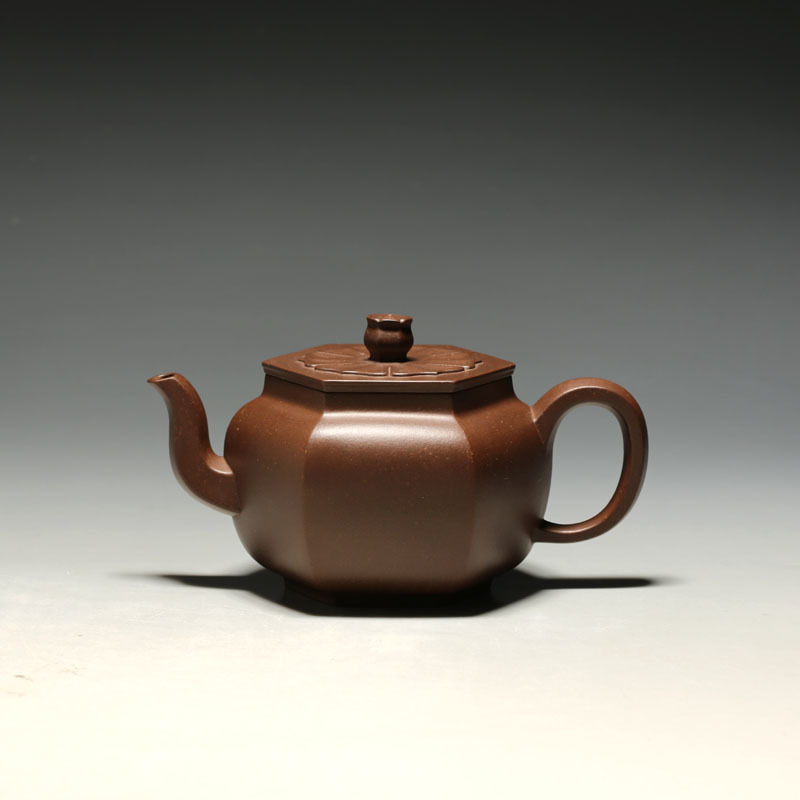 明理茶艺 宜兴紫砂壶 范立君 全手工方器 （320CC悟莲）茶壶