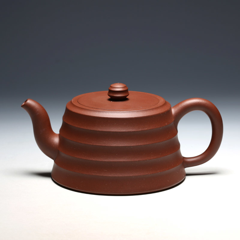 明理茶艺 宜兴紫砂紫砂壶张红华 600CC竹根全手工茶壶