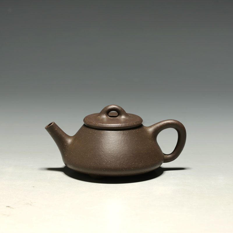 明理茶艺 紫砂壶 宜兴 茶壶 李光明 纯全手工100CC紫泥 小石瓢