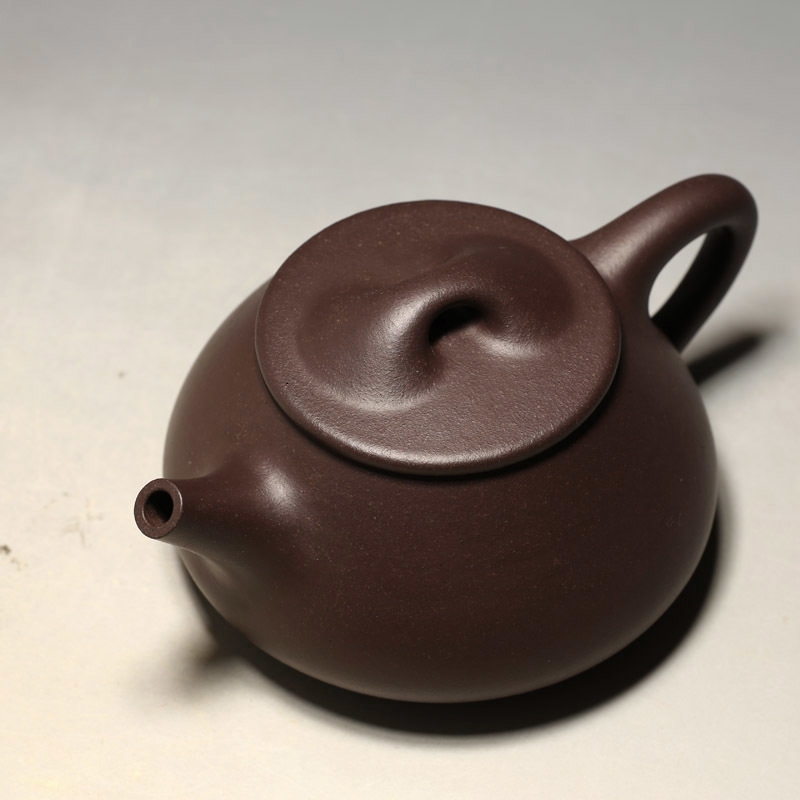 纯手工经典款茶壶 300CC满瓢 原矿紫泥石瓢明理茶艺 宜兴紫砂壶