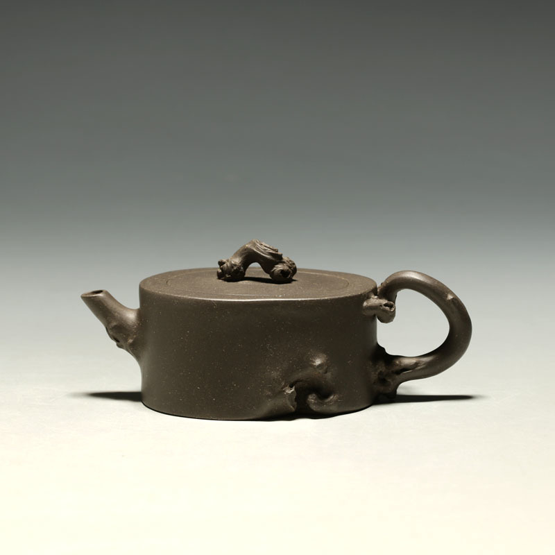明理茶艺 宜兴紫砂壶 茶壶 杨美琴 纯全手工 95CC 树桩壶 青段泥