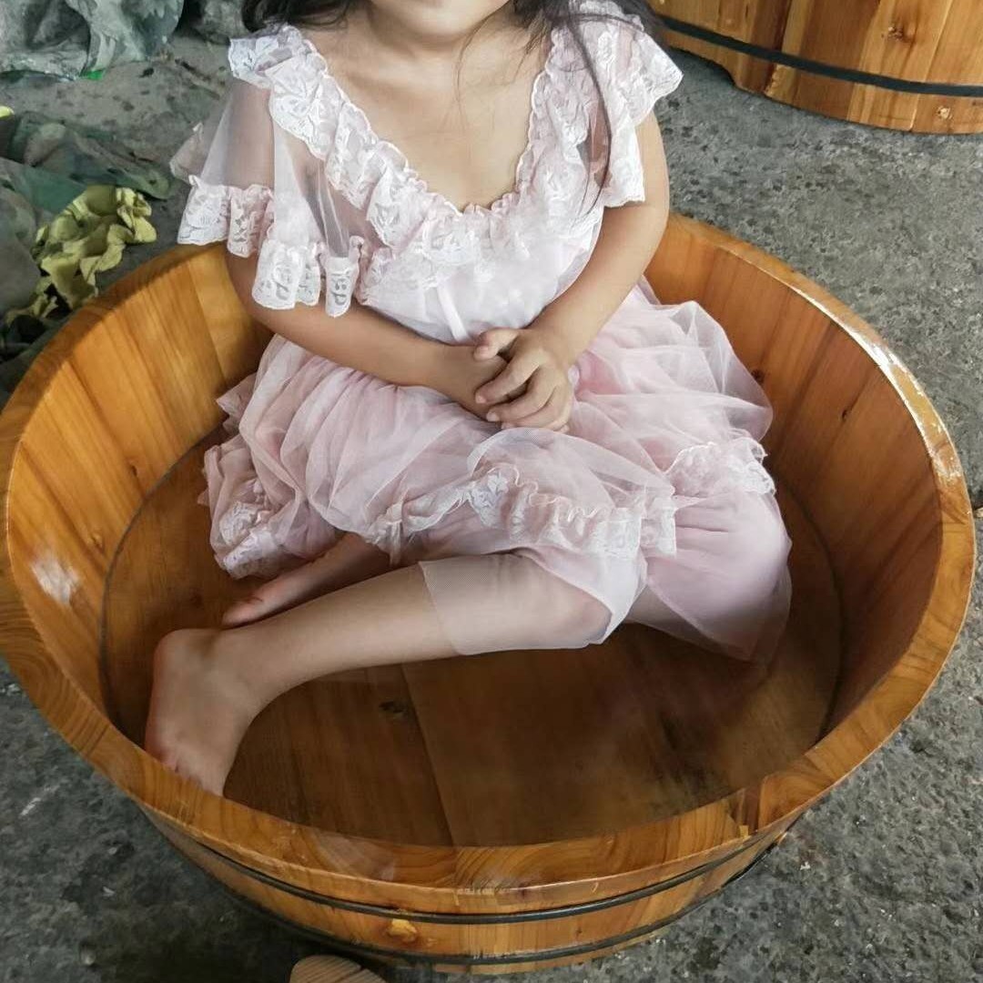 老人泡澡木桶 小孩泡澡木桶 农村老式木盆 脚盆
