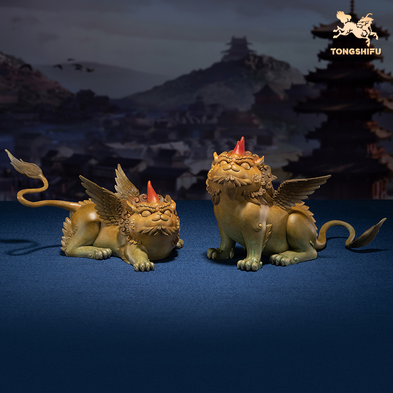 铜师傅 《招财进宝貔貅》客厅桌面铜摆件 家居装饰工艺品