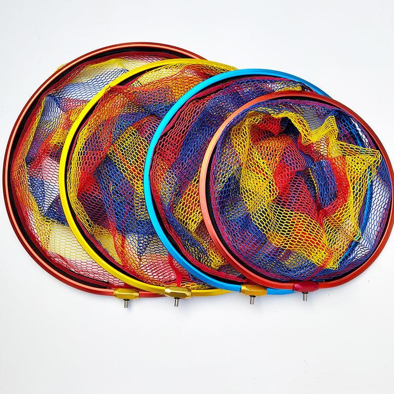 硬款铝合金圆形抄网头鱼兜不挂钩捞鱼网竞技网头