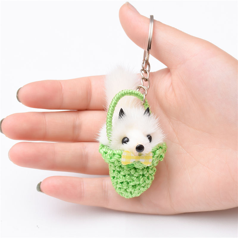 迷你包包挂件女孩手机迷你挂饰小狐狸可爱公仔玩偶钥匙扣颜色随机