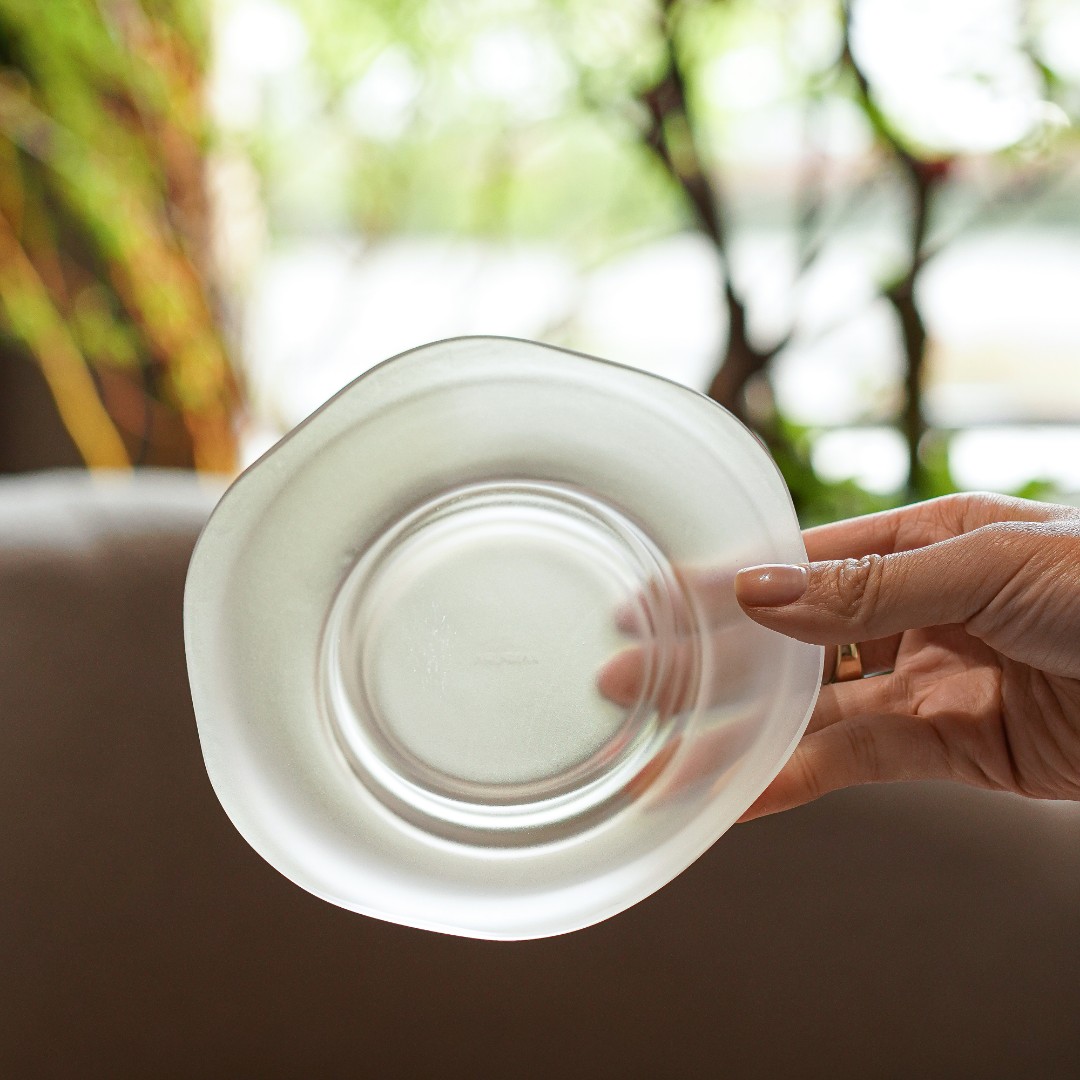 KANPURA/卡普拉花阳水晶干泡台小茶盘简约家用直径14.5cm'