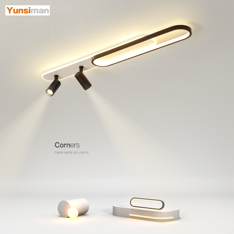 创意过道灯led吸顶灯现代简约北欧长条客厅灯走廊入户卧室灯灯具H