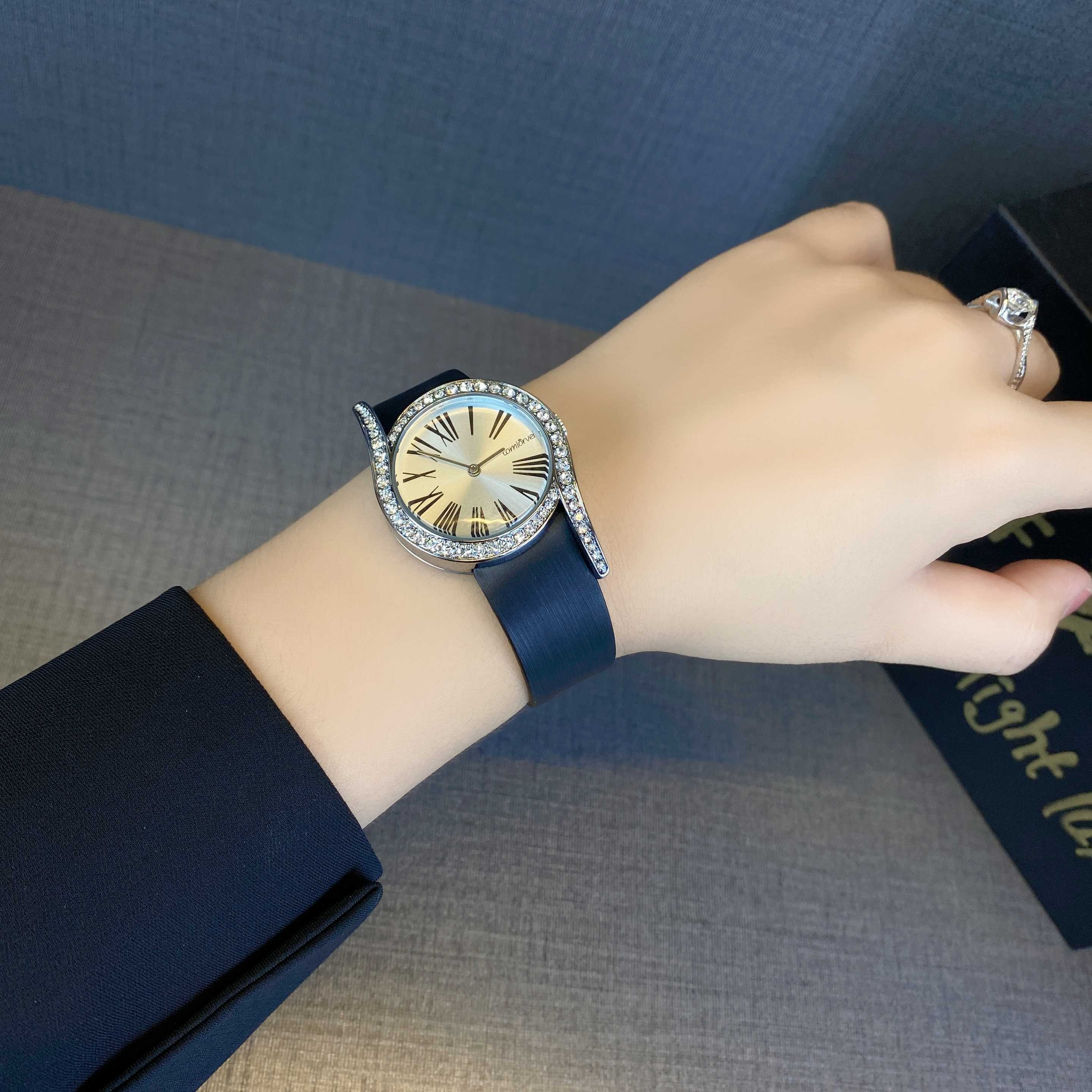 COMLORVEI/康洛薇女款女士女表镶钻百搭女士腕表防水高档经典
