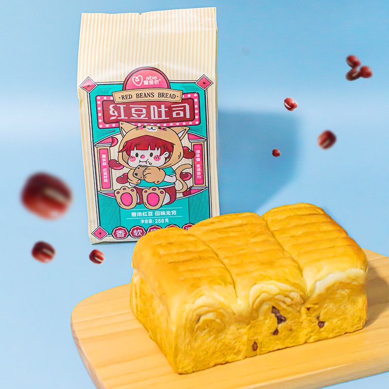  爱彼依红豆吐司268g*6包      N